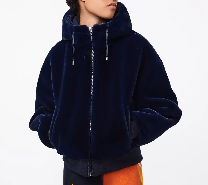 Modern Chic Faux Beaver Hoodie