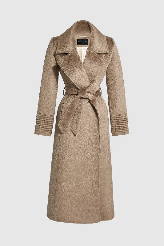 Comfy Layers Suri Alpaca Long Notched Collar Wrap Coat