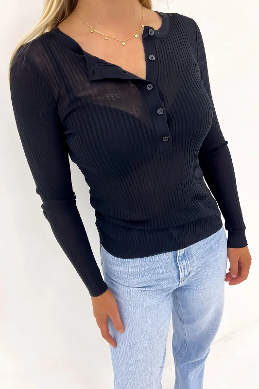 Comfy Chic Dayna Long Sleeve Black