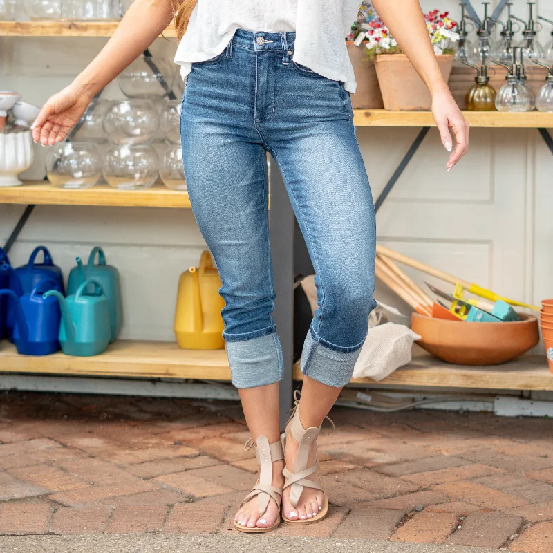 Casual Chic Wear Dewdrop High Rise Tummy Control Top Capris Regular & Plus Sizes