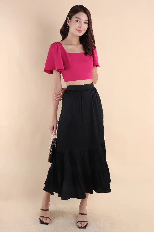 Soft Layers LUMIERE CASCADE SKIRT IN BLACK