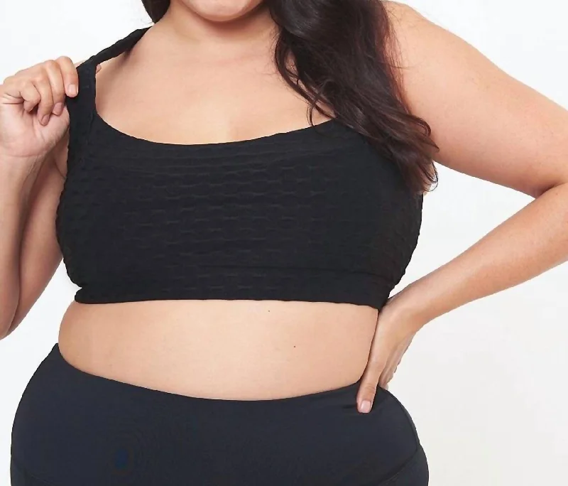 Cozy Dress Square Neck Performance Bra In Black
