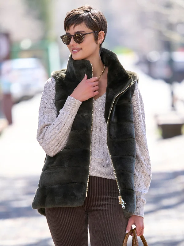 Soft Looks Sarah Rex Fur Vest