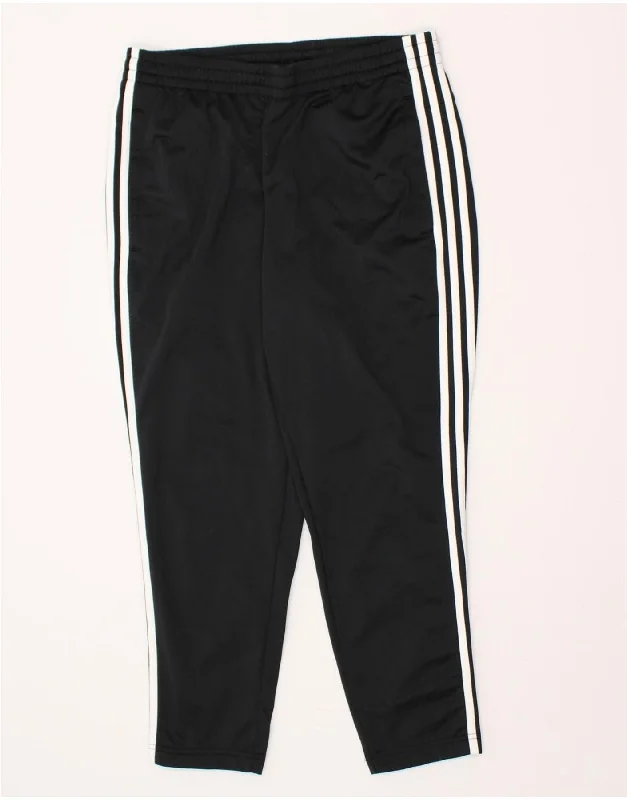 Cozy Pants ADIDAS Womens Tracksuit Trousers UK 16 Large Black Polyester