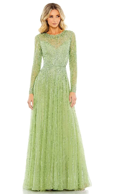 Soft Looks Mac Duggal 5636 - Long Sleeve Sequin Embellished Prom Gown