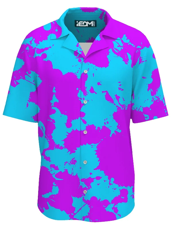 Cozy Sweaters Blue and Purple Paint Splatter Lounge Shirt
