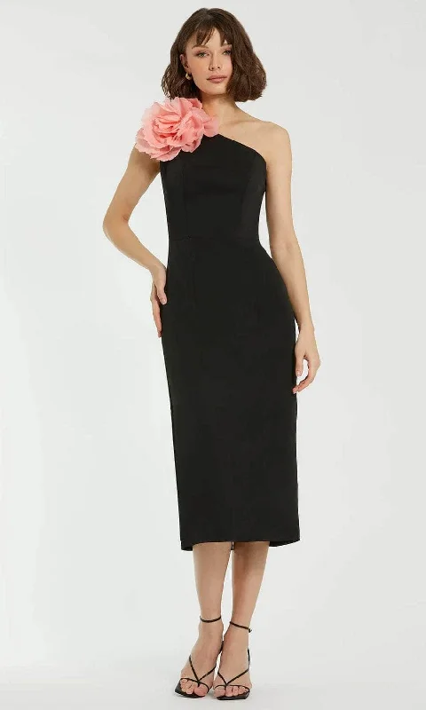 Soft Touch Mac Duggal 20933 - Floral Detail One Shoulder Dress