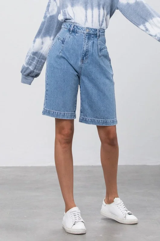 Cozy Fit Wear Mom Denim Shorts