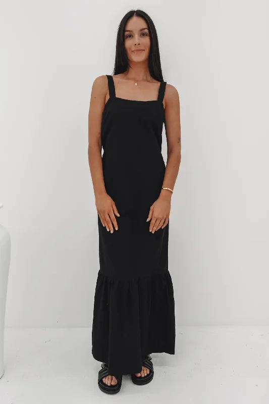 Cozy Knits Willa Maxi Dress Black