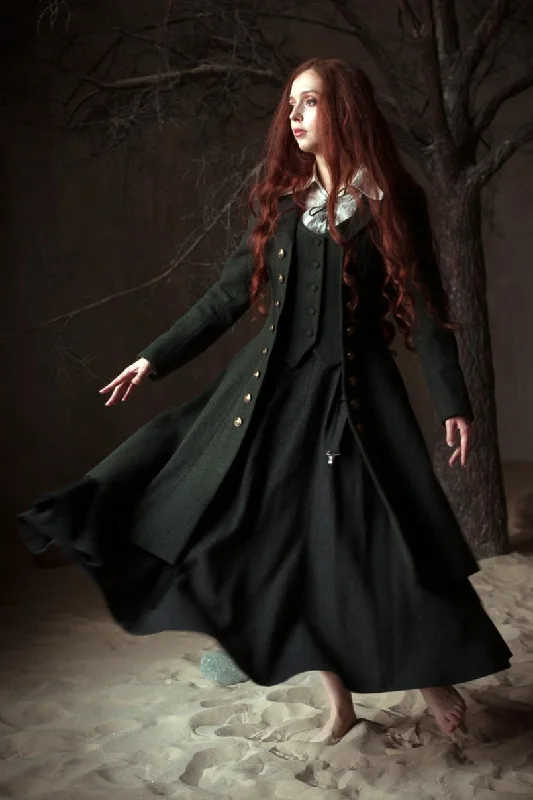 Comfy Dress Doreen 15 |Vest-Layered 100% Wool Coat