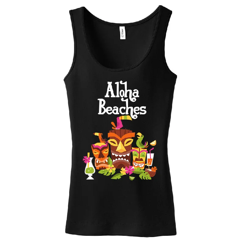 Elegant Fit Aloha Beaches Tank Top