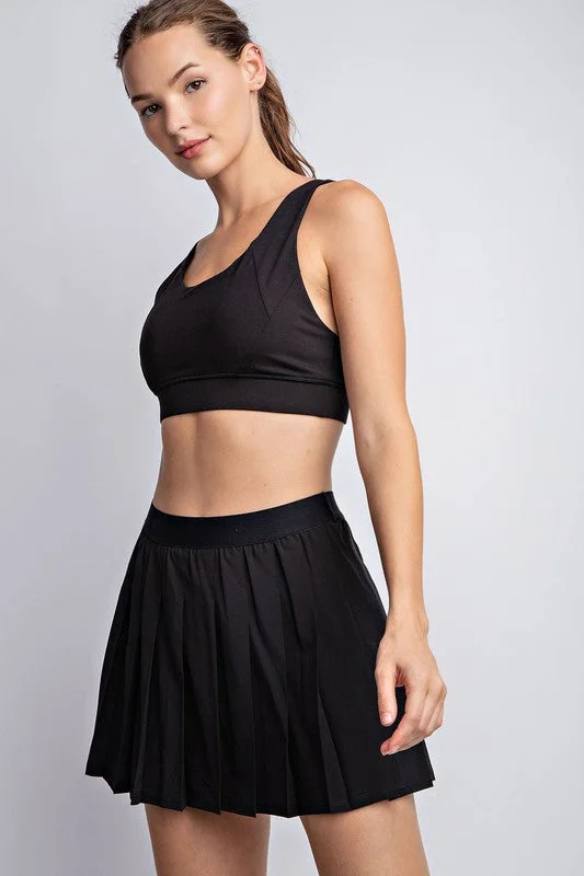 Effortless Looks Feeling sporty pleated active skort