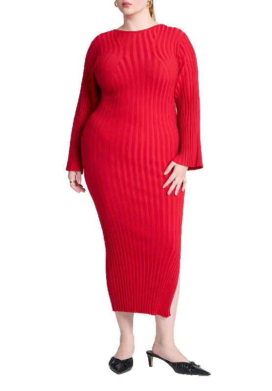Chic Outfits Wide Sleeve Maxi Sweater Dress