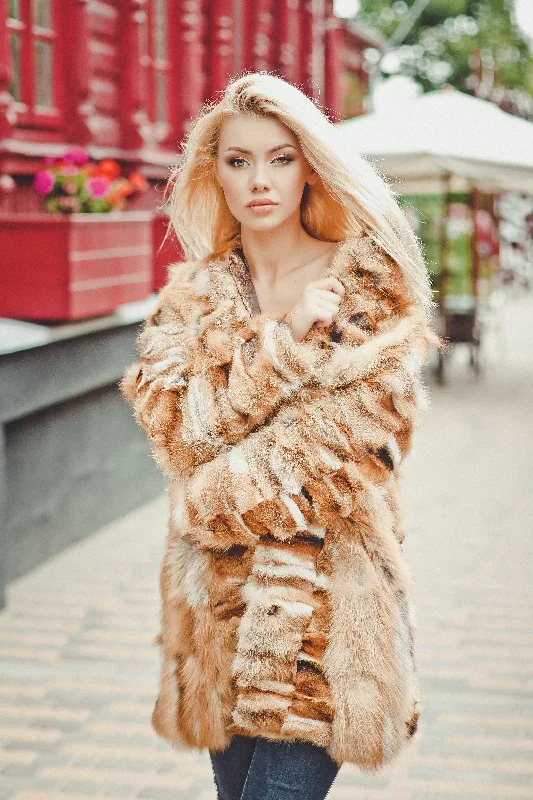 Cozy Knits Fox Fur Coat