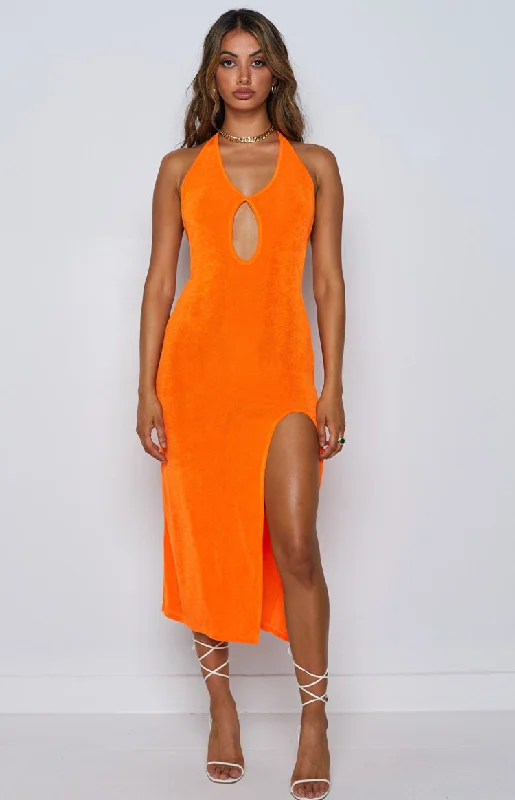 Relaxed Fashion Helena Midi Dress Orange