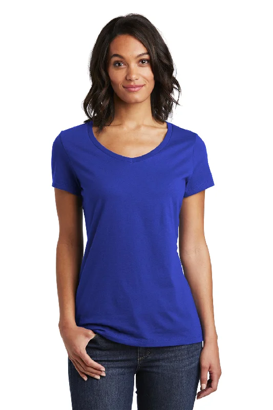 Sporty Wear District Womens Very Important Short Sleeve V-Neck T-Shirt - Deep Royal Blue Sporty Wear District Womens Very Important Short Sleeve V-Neck T-Shirt - Deep Royal Blue
