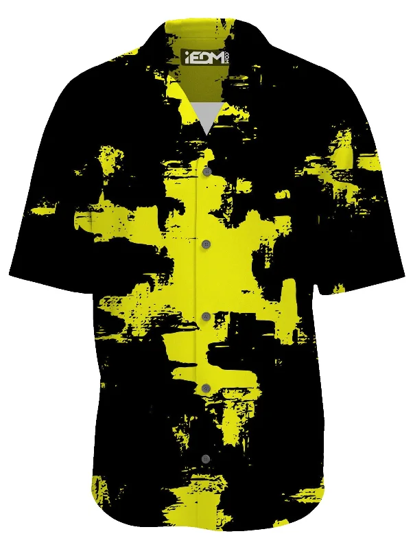 Soft Layers Black and Yellow Abstract Lounge Shirt