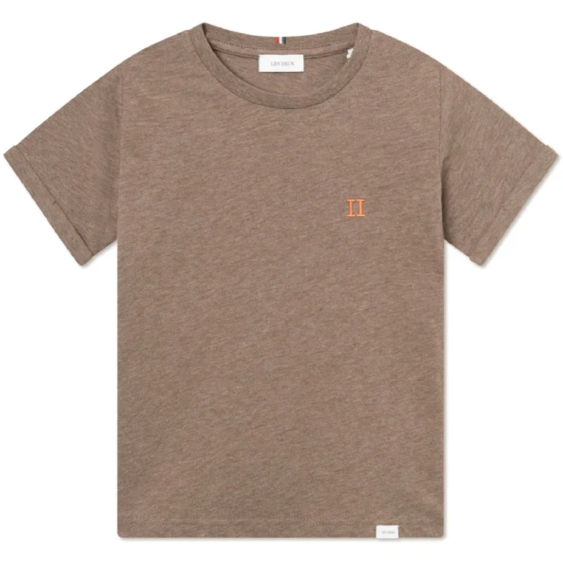 Cozy Knits Les Deux Kids Mountain Grey Melange/Orange Nørregaard T-Shirt Kids - Seasonal Cozy Knits Les Deux Kids Mountain Grey Melange/Orange Nørregaard T-Shirt Kids - Seasonal