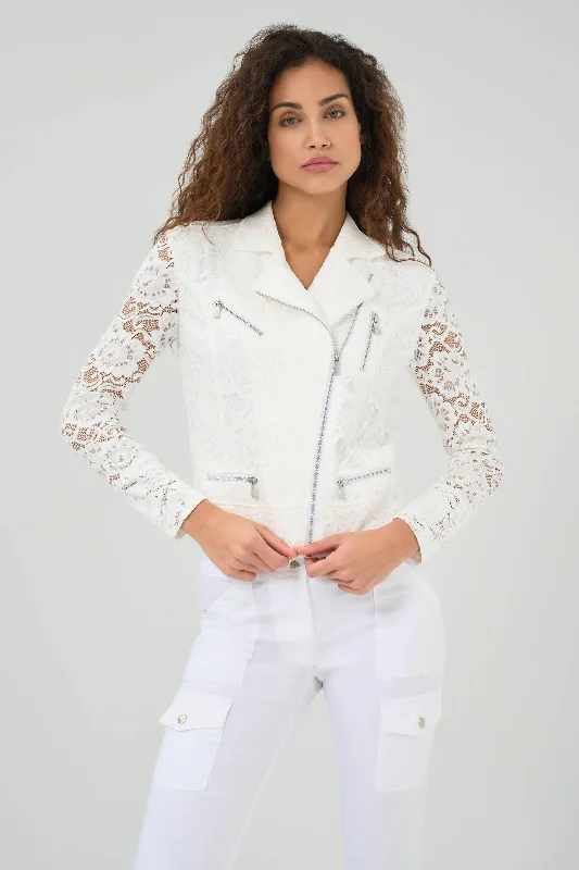 Effortless Dressing Solita Lace Moto Jacket