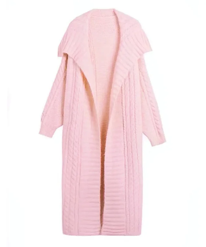 Relaxed Fashion Oversized Mid Length Knitted Cardigan