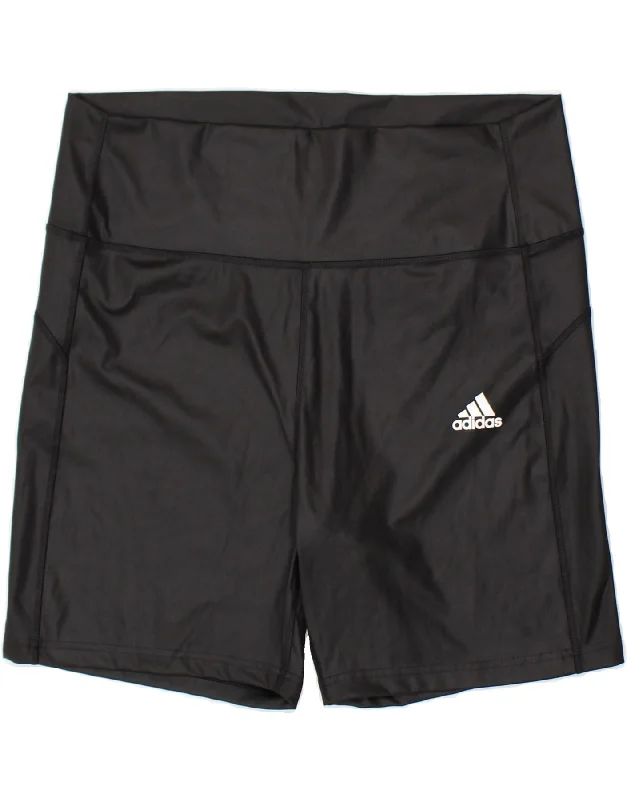 Comfort Fit ADIDAS Womens Aeroready Sport Shorts UK 20/22 2XL Black Polyester