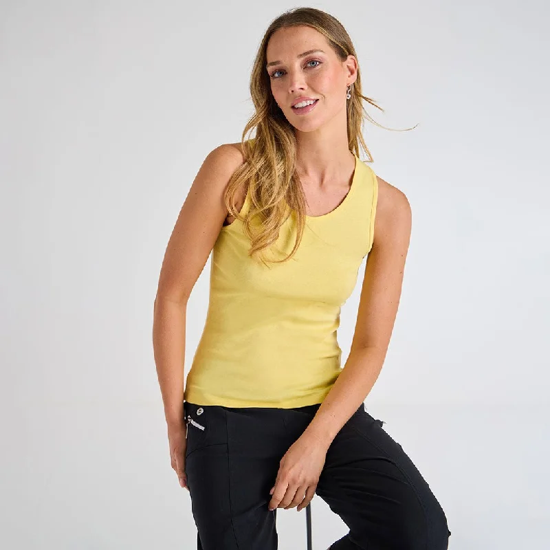 Cozy Outfit Ladies Lemon Drop Crew Neck Vest
