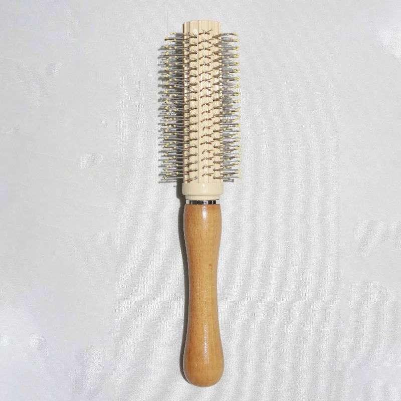 Stylish Ease Beige Wooden Hair Brush