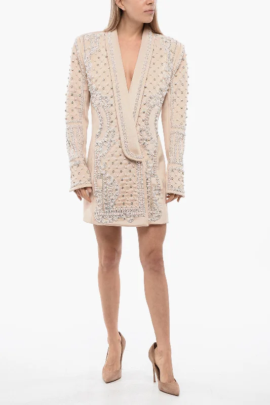 Relaxed Chic Balmain Embelisehed Double-Breasted Blazer