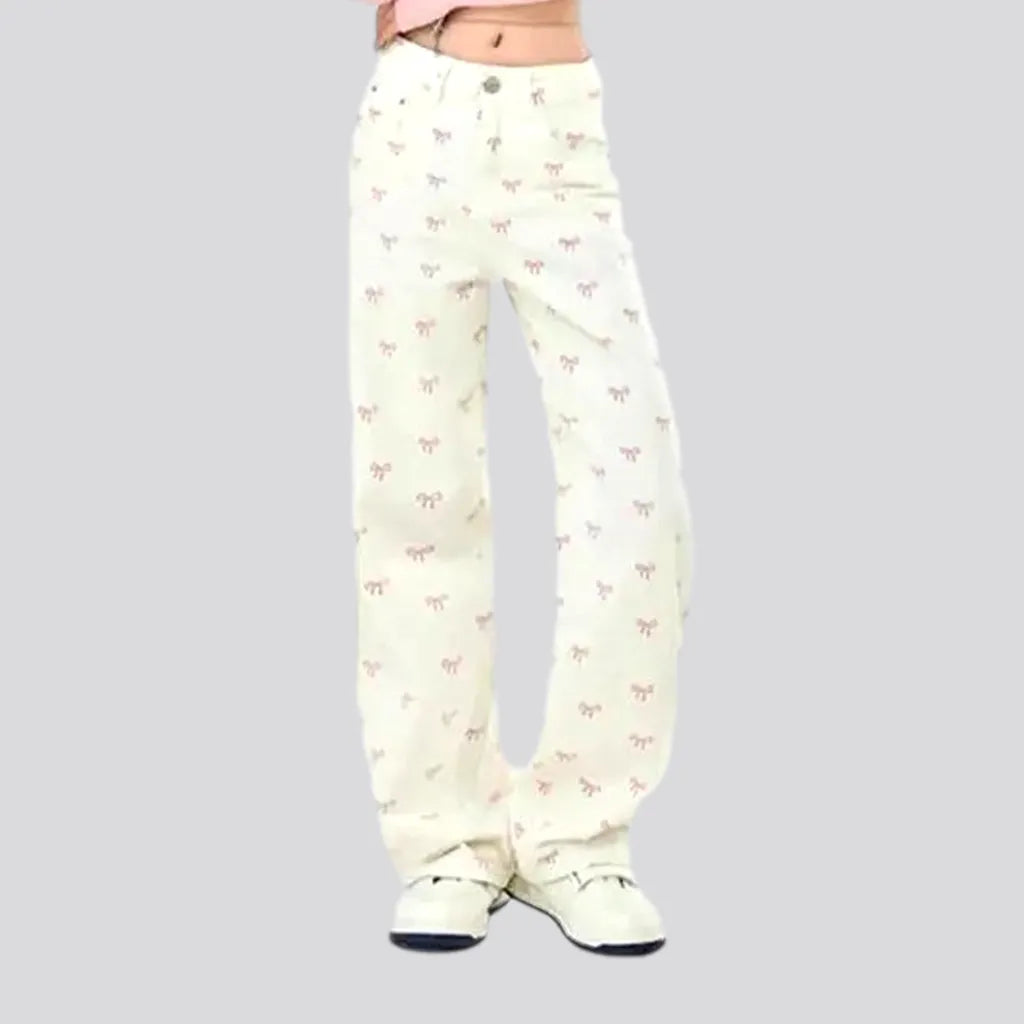 Soft Casuals Baggy fit boho women's jean pants