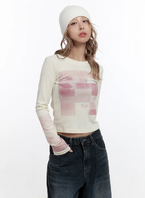 Cozy Pants Trendy Graphic Crop Tee CN422