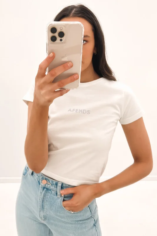 Elegant Fit Dua Recycled Baby Tee Off White