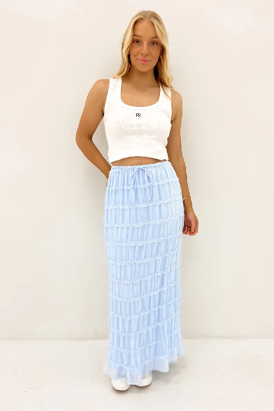 Trendy Dresses Eloisa Maxi Skirt Blue