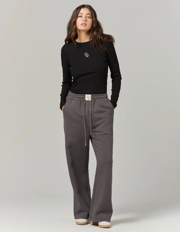 Elegant Dressing Signature Track Pant - Charcoal