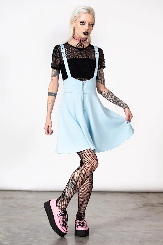 Fashion Comfort Suspend Me Statement Skirt [PASTEL BLUE]