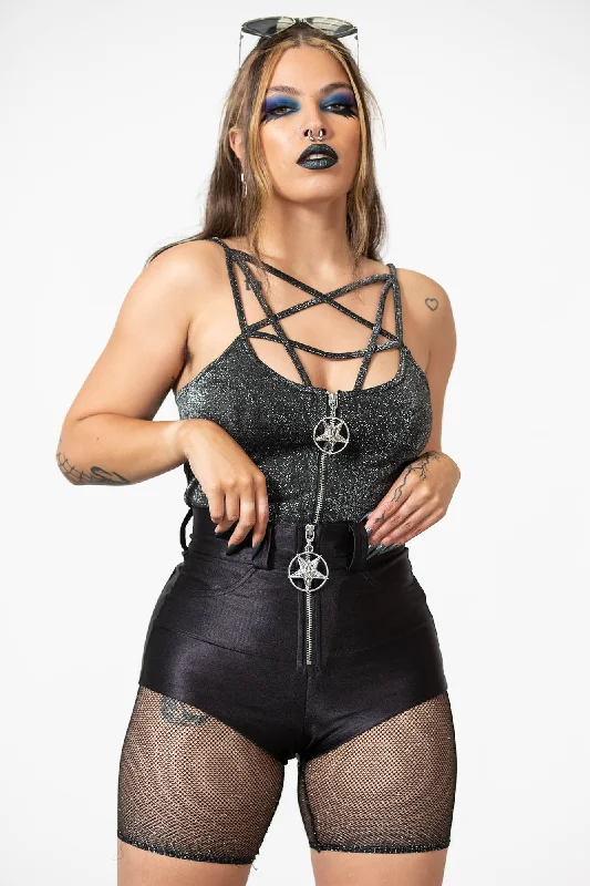 Classic Comfort Synth Sigil Fishnet Bike Short
