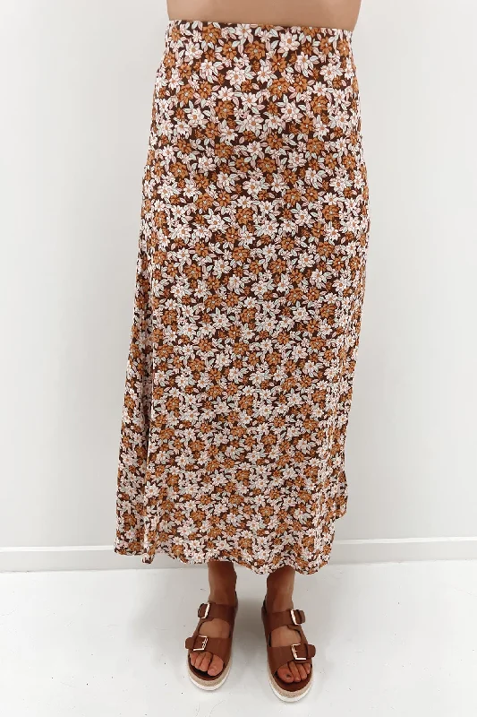 Classic Comfort Willa Floral Maxi Skirt Print