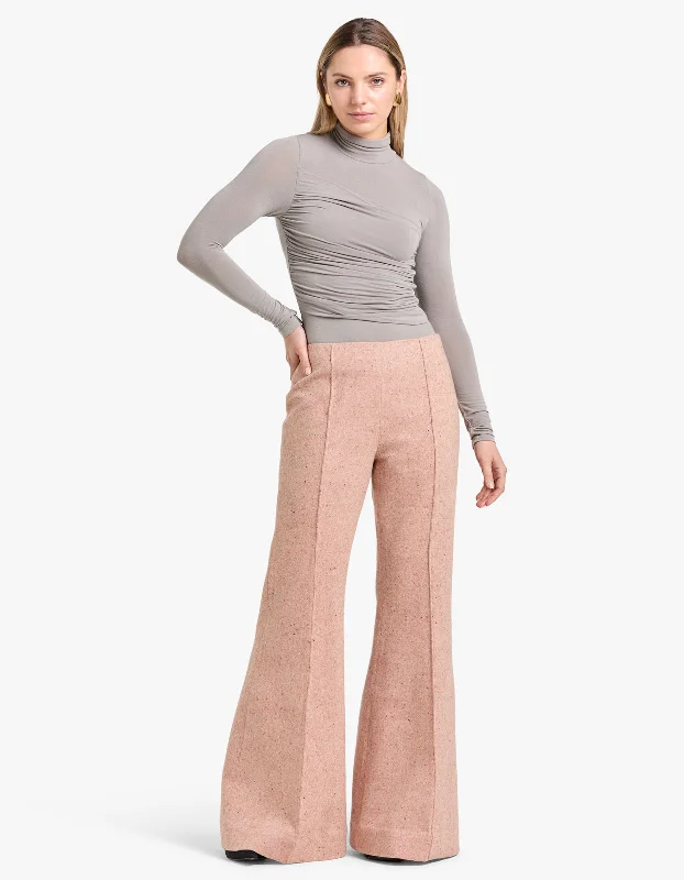 Comfortable Jeans Illustration Melange Flare - Red