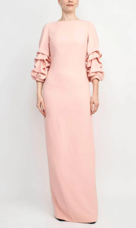 Comfortable Jeans Alberto Makali 185557 - Ruffle Sleeve Formal Dress