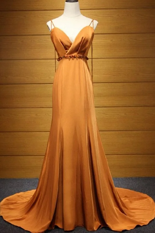 Comfy Layers Mermaid Long Evening Dress Soft Satin