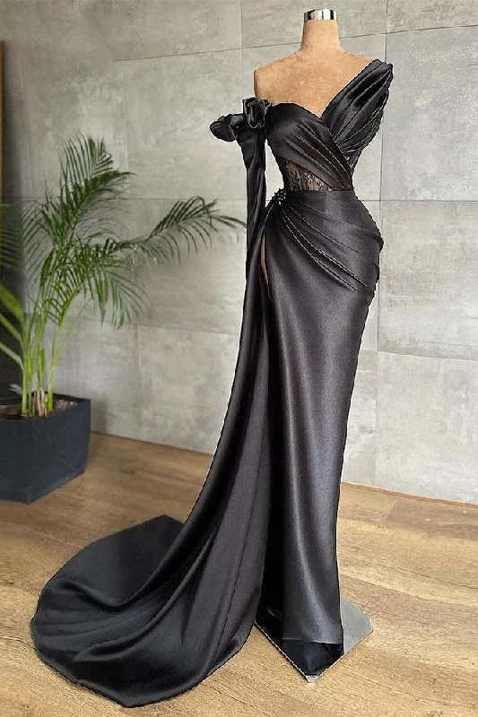Comfy Dress Mermmaid Sexy Long Party Dresses One Shoulder
