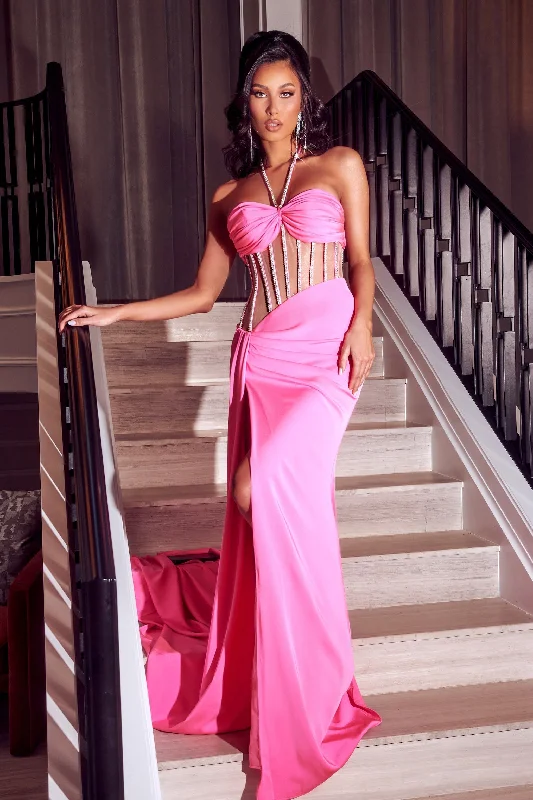 Cozy Fashion PORTIA & SCARLETT PS23341 Sheer Corset Sweetheart Gown