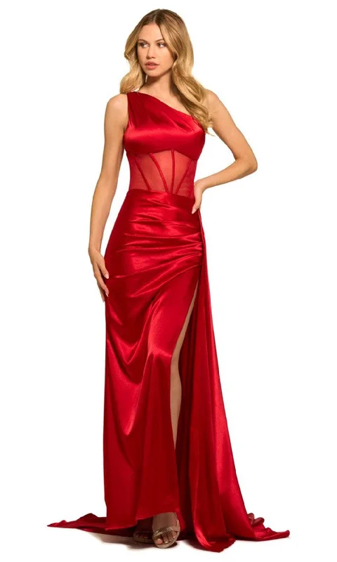 Soft Comfort Sherri Hill 55388 - Asymmetrical Corset Bodice Prom Gown