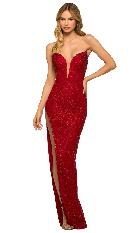 Comfortable Dresses Sherri Hill 55454 - Strapless Plus Size Prom Gown