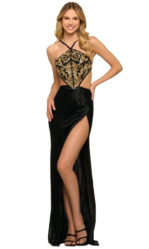 Soft Looks Sherri Hill 55466 - Halter Neck Dress