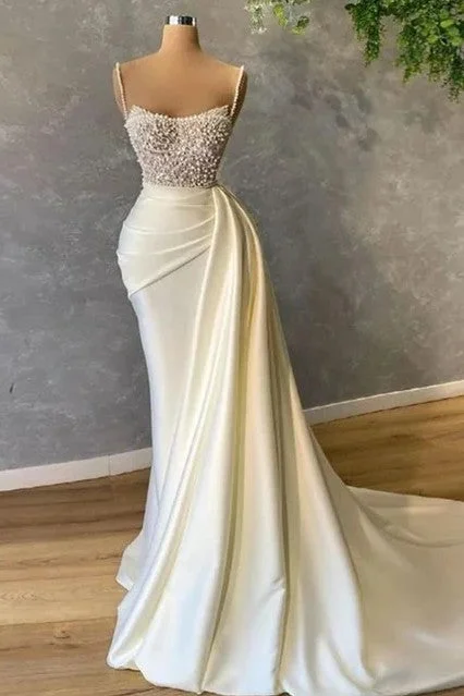 Weekend Comfort White Mermaid Special Occasion Formal Gowns vestidos de fiesta