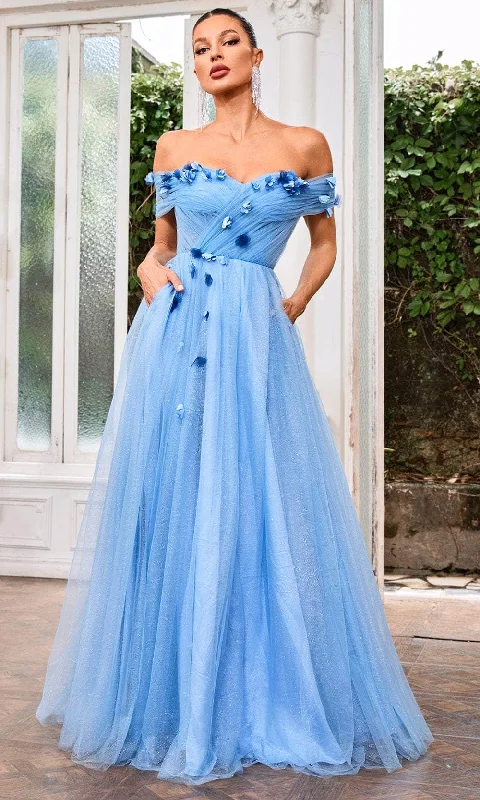 Classic Comfort J'Adore Dresses J24005 - Off Shoulder Tulle Prom Dress