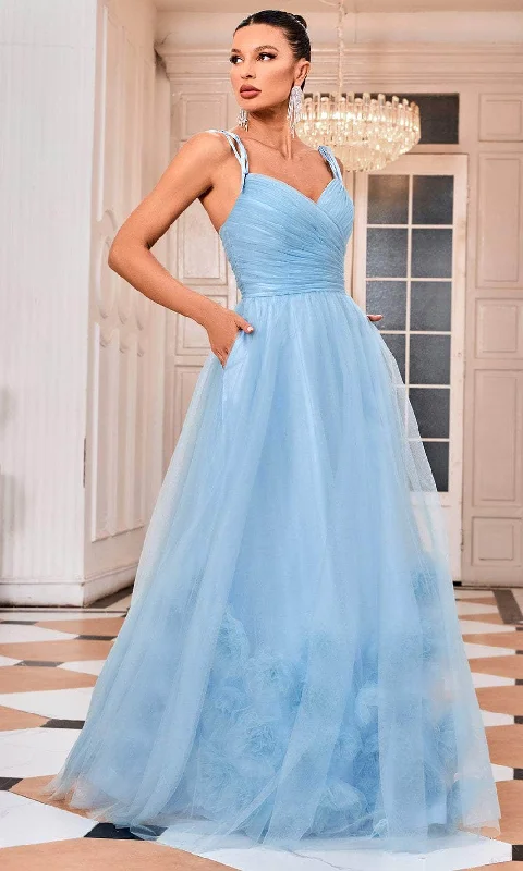 Comfortable Fashion Looks J'Adore Dresses J24013 - Tie Strap Tulle Prom Dress