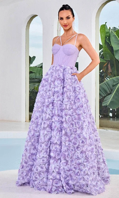 Soft Layers J'Adore Dresses J24027 - Bustier Floral Prom Dress