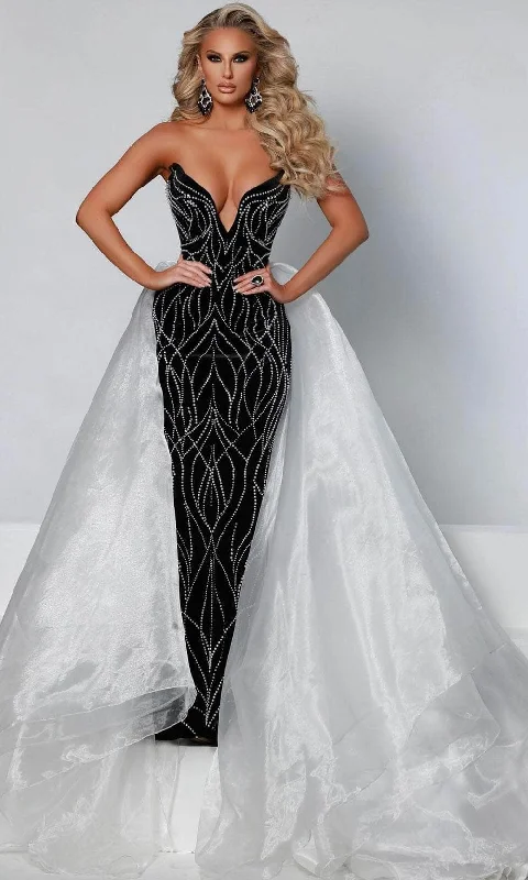 Trendy Looks Johnathan Kayne 2555 - Strapless V-Neck Long Gown
