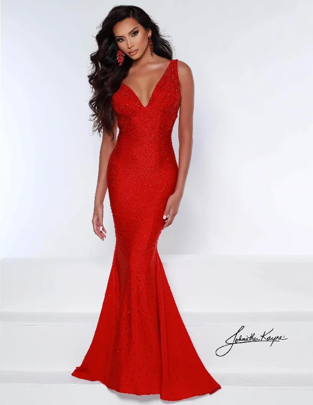 Comfy Dress Johnathan Kayne - 9213 Crystal Studded Empire Waist Fitted Mermaid Gown Comfy Dress Johnathan Kayne - 9213 Crystal Studded Empire Waist Fitted Mermaid Gown